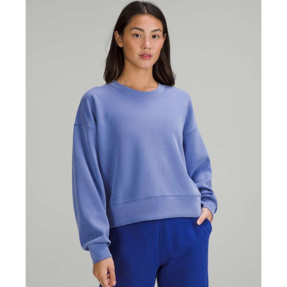 Lululemon Perfectly Oversized Cropped Crew *Softstreme Size 0 Wild Indigo